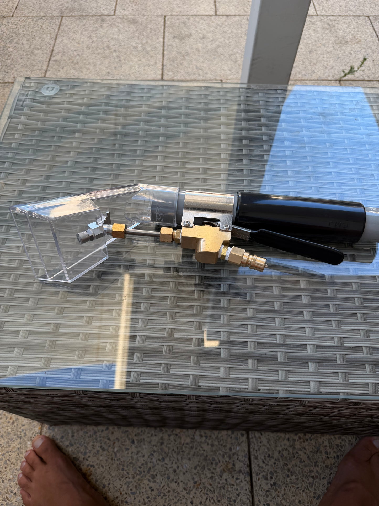 Professional 3.5 inch 500psi Upholstery Tool (Transparent Head and Internal Jets)
