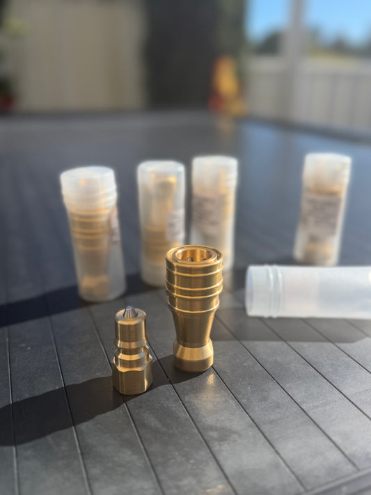 1/4" Brass Quick Adapter Male & Female Coupling Set for Carpet Cleaning Machines