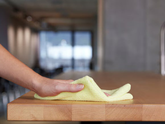 Recycled microfibre cleaning cloth designed for effective dirt and bacteria removal