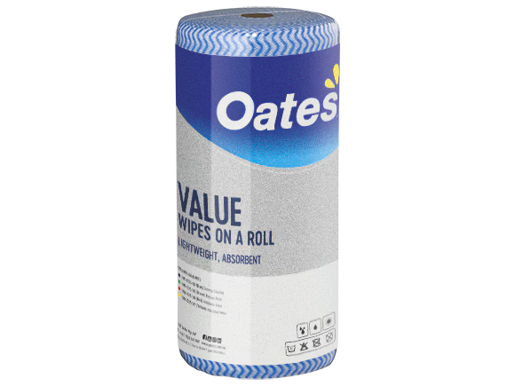 Wipes on a Roll Oates Value 90 sheets, Blue