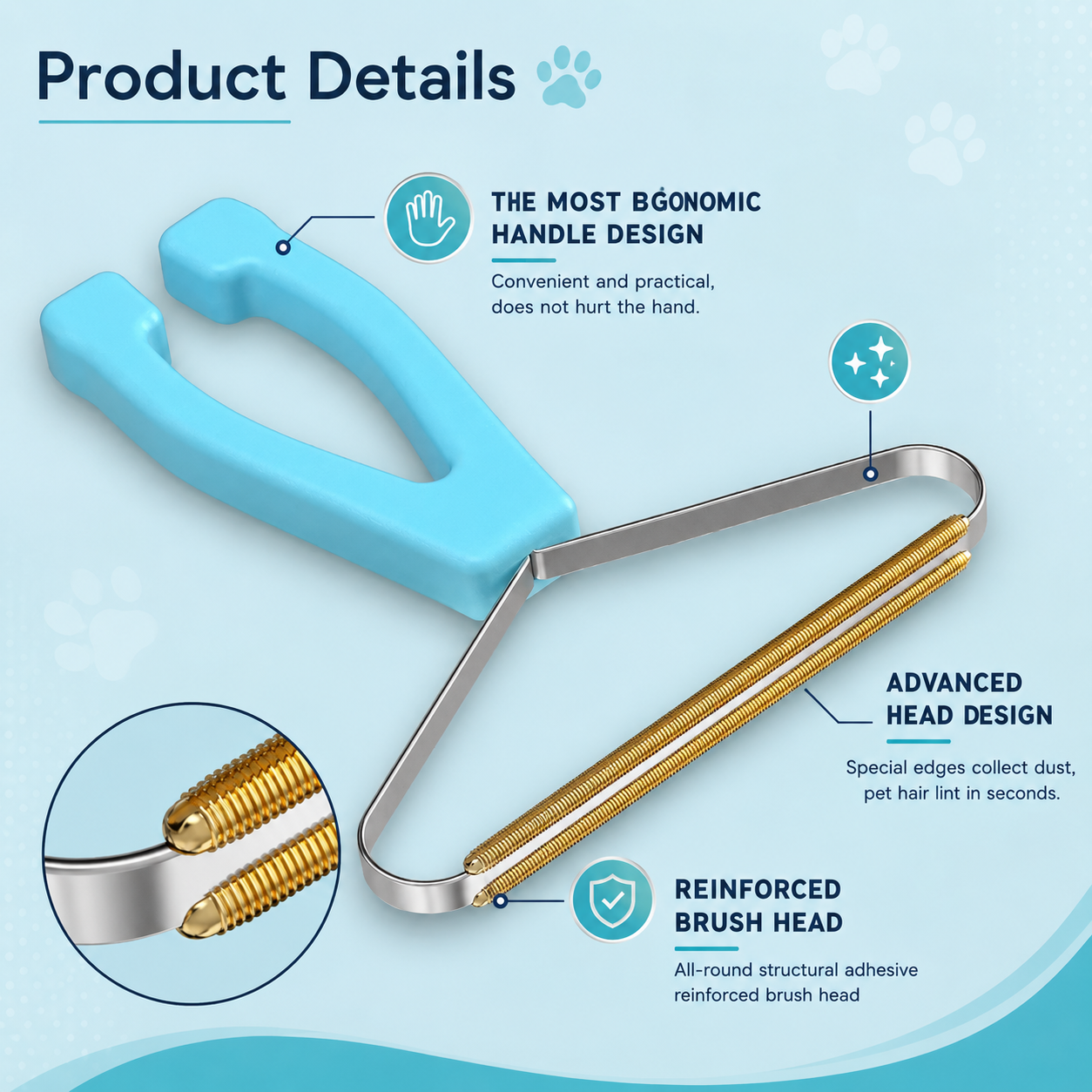 Pet Hair Remover Grooming Kit 2 pcs for Dogs & Cats –  Brush & Deshedding Mitt